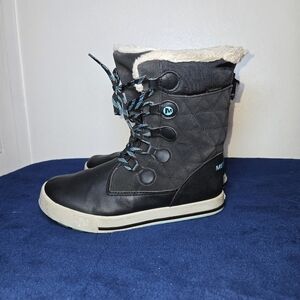 Merrell Heidi Waterproof Winter Boot Girls Size 3 Black Teal